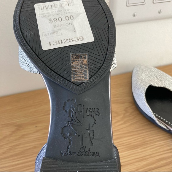 Sam Edelman Size 11 Black & White Slingback Flats - NWT - Picture 5 of 7